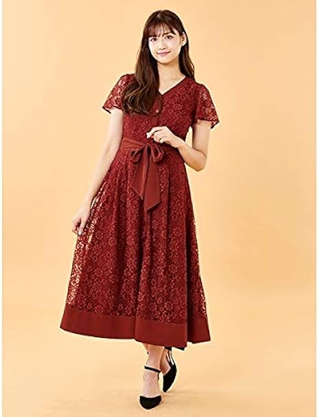 パターン フィオナ Pattern Fiona レース切り替えワンピース チャ M ワンピース チュニック 通販 Amazon