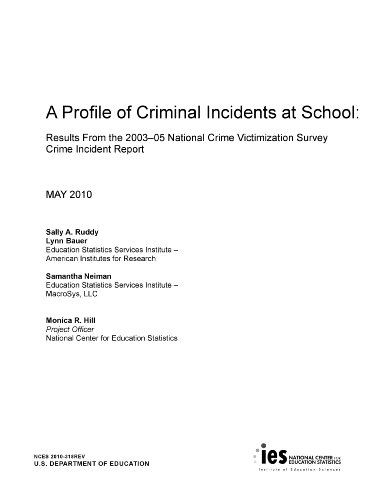 A Profile of Criminal Incidents at School