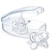 Chicco PhysioForma 100% Soft Silicone One Piece Pacifier for Babies Aged 6-16 Months | BPA & Latex Free | Reusable Sterilizing Case | Clear, 2pk