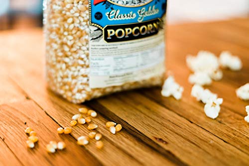 Dutchman's Popcorn - Gourmet Yellow Popcorn Kernels (4lb Refill Bag), Old Fashioned Popping Corn, Non GMO, Gluten Free, Microwaveable, Stovetop and Air Popper Friendly