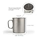 Camp Mug (450ml/ 600ml) With & Without Lid, Strong Lightweight Camping Mug/Pot with Measurement Marks, Folding Titanium Cup for Backpacking/ Hiking/ Camping in Cloth Case (Mug Without Lid, 450ml)