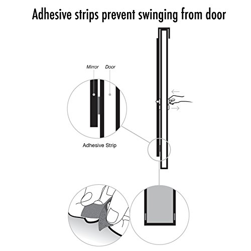 Americanflat 12x48 Over The Door FullLength Mirror, Over The Door