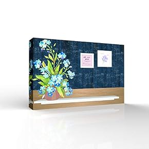 Blue Flower Background Painting Wall Decor for Living...