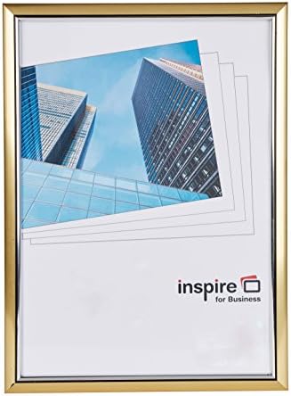 Inspire for Business EASA4GDP Easy Loader Frame A4 Certificate/Photo/Poster Frame with Non Glass Front - Gold