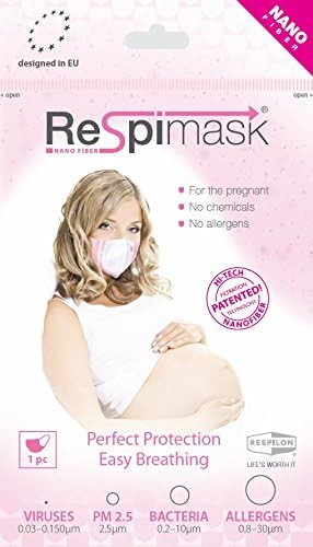 Respimask Medium Antiviral Face Mask 10pcs - Virus, dust, Pollen, Mold Spores, flu, Cold, Bacteria, smog Protection