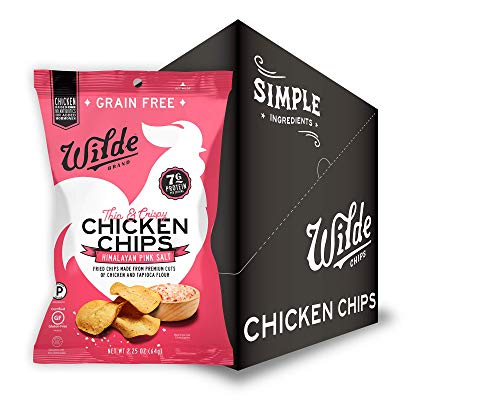 Himalayan Pink Salt Chicken Chips By Wilde Brands, Protein Snack, Made With Real Chicken, Keto Friendly, Paleo Certified, Antibiotic and Gluten Free, 2.25oz Bag (4 Count) - Thumbnail 3