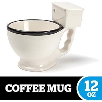 BigMouth Inc. The Original Toilet Mug - Hilarious 12 oz Ceramic Coffee Cup in the Shape of a Toilet - Perfect for Home or Office, Makes a Great Gag Gift for All Ages
