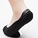 Jarseen 4 Pairs No Show Liner Socks Women's Low Cut Cotton Nylon Boat Invisible Hidden Socks Non-Slip for Flats (Shoe Size 5-8, 2Black+2Nude)