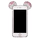 iPhone 7 / 7+ PLUS Case, Pink / Silver Crystal Diamond Bling Rhinestone Mouse Ears Clear TPU Rubber Cover with Lanyard & Stylus Pen