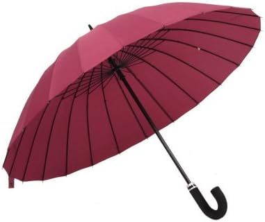 MDRW-Fashion umbrellas Super straight pole umbrella 24 ribs for two wind-resistant solid business men with long black handle bar umbrella umbrella
