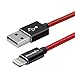 Apple MFI Certified Lightning to USB Charger Cable, BlitzWolf 3.3ft Braided Charger and Data Cord for iPhone 5 5s 5c 6s / 6s Plus 6SE, iPad Air, iPad Pro, iPad mini, iPod (Red)