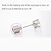 AYAMAYA LED Earrings Color Changing Decoration, 1 Pair Light Up LED Earrings Studs Glowing Flashing Stainless Steel Earrings Studs Dance Party Accessories for Men Women
