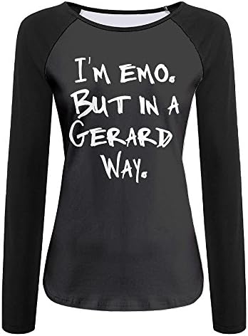 Womens Fashion Long Sleeve I'm Emo But In A Gerard Way Retro Shirt