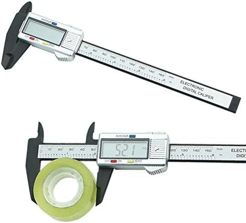 150mm 6" LCD Digital Electronic Carbon Fiber Vernier Caliper Micrometer Gauge