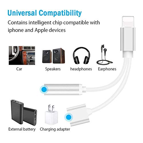 image for Ambrrhty Adapter for iPhone 8 Car Charger Headphones Connector Adaptor