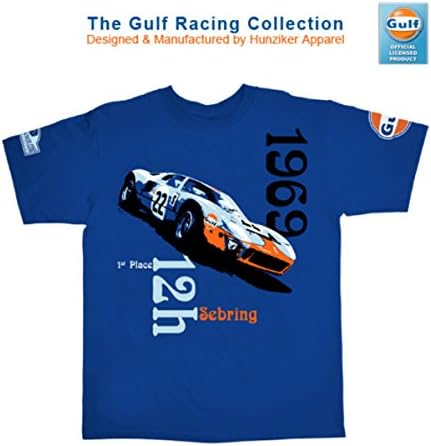 Ford GT40 Gulf Racing 12hr Sebring Tee by Nicolas Hunziker (X-Large)