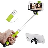 Tontec® Bluetooth Monopod for iPhone with Remote Shutter Button Extendable Self Portraits Selfie Stick Pole for iPhone 6, 6 Plus 5 5S 5C 4S 4 Samsung Galaxy S5 S4 S3 (Green)