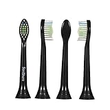 SoniShare Diamond Clean Replacement Heads for Philips Sonicare Toothbrushes, 4 Pack