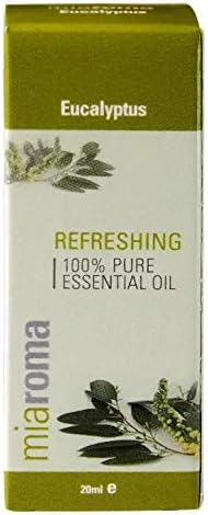 Miaroma Refreshing Eucalyptus 100% Pure Essential Oil - 20ml, Amber, 20 ml (Pack of 1)