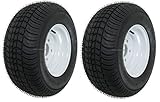 eCustomRim 2-Pack Trailer Tires Rims 20.5 8 10 205/65-10 20.5X8.0-10 10 in. 5 Lug E White