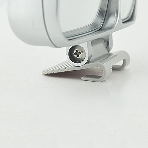 Car Auxiliary Right Chrome Blind Spot Mirror, ECLEAR Universal Rear Side 360°Wide Angle View Mirrors for Vehicle Suv Truck Motorcycle Fit Stick-on Design 1 Piece,White - Thumbnail 5