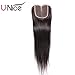 Unice Hair Peruvian Straight Hair Lace Closure Middle Part Unprocessed Virgin Human Hair 4x4 Swiss Lace Closure 1 Piece (12inch)