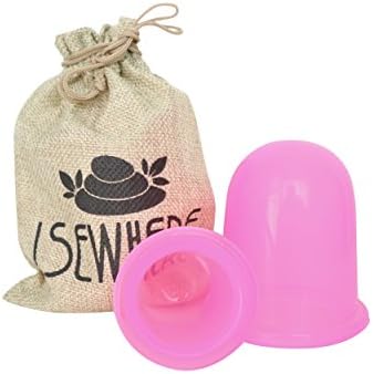 Silicone Cupping Therapy Set 2pcs Large and Medium Anti Cellulite Massage Cup Sets Suction Cups for Cupping Muscle Soreness and Stress Reduction