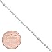 1.8mm Solid .925 Sterling Silver Military Ball Chain Necklace, 30 inches