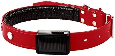 Zhongmei Luxury Luminous Neck Collar,Solar/USB Recharging,Medium,Red