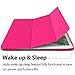 iPad Mini 4 case, ROARTZ Magenta Slim Fit Smart Rubber Coated Folio Case Hard Cover Light-Weight Auto Wake/Sleep for Apple iPad Mini 4th Generation Model A1538/A1550 Retina Display