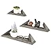 MyGift Wall-Mounted Rustic-Modern Gray Wood Floating Ledge Shelves, Set of 3