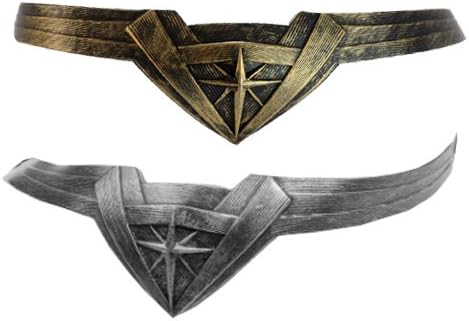 INSPLAY Insho 2 PCS Movie Wonder Woman Headband for Woman Cosplay Head Accessory Prop (Gold and Silver)