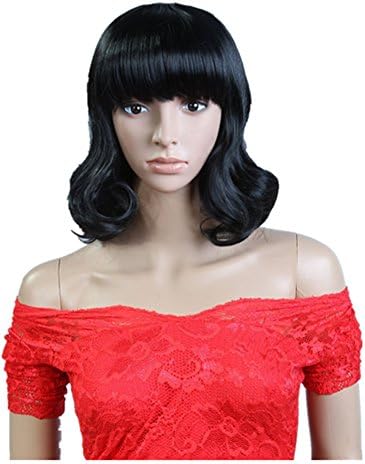 Tomorrow Lover Women Princess Snow White Girls Cosplay Dress Party Costume Wavy Hair Black Wig +Wig Cap