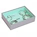 Stackers Dove Gray & Mint Green Classic Deep Open Section Jewelry Box