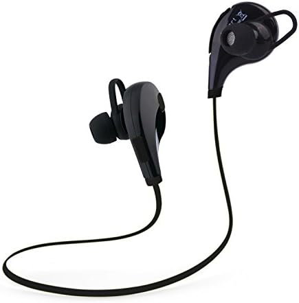 Tecart Racer A1 Wireless Headphones Bluetooth In-Ear Sports Earbuds Headset Secure Fit for Sports with Built-in Mic (Black)