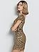 ROMWE Women's Cap Sleeve Open Back Trimmed Sequined Bodycon Dress
