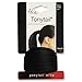 Mia Tonytail Ponytail Wrap Made Of Synthetic Wig Hair On An Elastic Rubber Band, Classic and Effortless, Black Color, PATENTED, 1 pc
