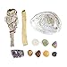 Healing Smudging Kit ~ 7 Chakra Stones with Abalone Shell, California White Sage Smudge Stick, Palo Santo Sticks & Amethyst Crystal Gemstone, Cleansing Bohemian Reiki Metaphysical Spiritual