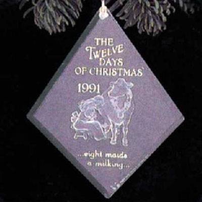 Eight Maids A-Milking Twelve Days of Christmas 8th in Series 1991 Hallmark Ornament QX3089