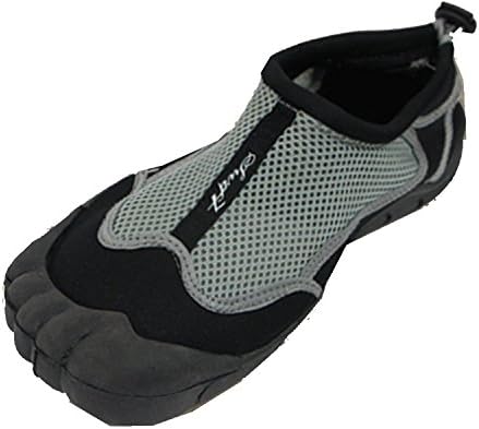 Surf 7 Men's Mesh Rubber Grip Aqua Socks Water Shoe (8 D(M) US, Grey)