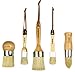 Featherline Series Pro Advanced Chalked Paint & Waxing 5 Brush Set | Top Results for Wax and Painting Projects | Use with All Brands of Chalked Paint