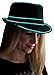 NEON NIGHTLIFE Light Up Fedora, Large, Aqua