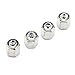 4PCS of Stanniz(TM) Shinny Bling Rhinestone Crystal Chrome Tire Valve Stem Caps - Clear