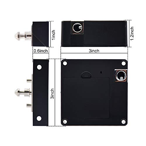 Gexmil Electronic Cabinet RFID Lock Kit Set, Hidden DIY Lock for Wooden Cabinet Drawer Locker, RFID Card/Tag Entry