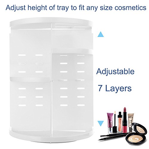image for Makeup Cosmetic Organizer, KEBE 360-Degree Rotating DIY Detachable Mul