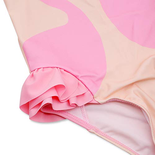 Baby Toddler Girl Unicorn Swimsuit-One Piece Swimwear Infant Sunsuits Bathing Suits (Pink Flamingo, 1-2T) - Thumbnail 3
