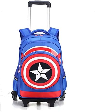 GLJJQMY Backpack High Men And Women School Bag Computer Bag Detachable Large Capacity Trolley Bag Trolley backpack (Color : Sky blue, Size : 43x13x34cm)