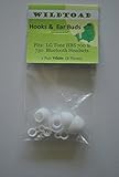 WildtoadTM White Replacement Plastic Hooks and Earbuds for Lg Tone Hbs- 700, Hbs 730