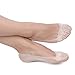 Flammi Women's 4 Pairs Low Cut Lace No Show Liner Socks Cotton Bottom Non Slip (Beige)