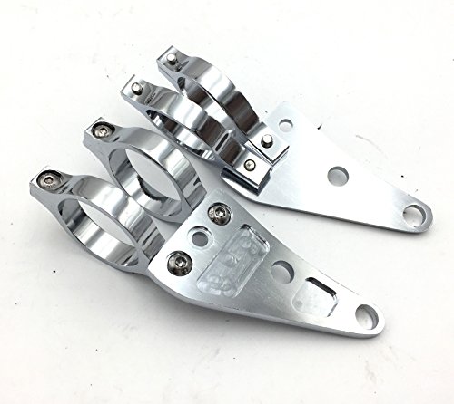 Click Here to See More Images HTT GROUP Motorcycle Chrome 41mm Turn Signal Clamps Headlight Mount Bracket Fork Ear Chopper Cafe Racer Black For Universal Honda CBR Kawasaki Suzuki Yamaha Harley Davidson
